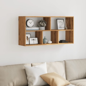 Raft de perete, lemn artizanal, 100x25x50 cm, lemn prelucrat - Img 3