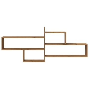 Raft de perete stejar artizanal 167,5x18x68 cm lemn prelucrat - Img 4