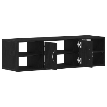 Raft de perete, stejar negru, 140x41x75 cm, lemn prelucrat - Img 4
