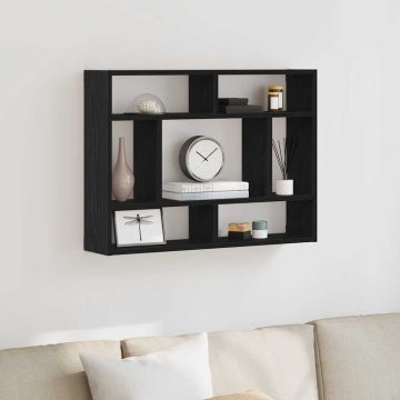 Raft de perete, stejar negru, 75x16x55 cm, lemn prelucrat - Img 3