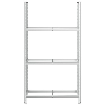 Raft pentru anvelope cu 3 straturi, argintiu 110x40x200 cm oțel - Img 4
