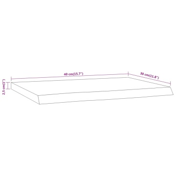 Raft perete 40x30x2,5 cm dreptunghiular lemn acacia margine vie - Img 7