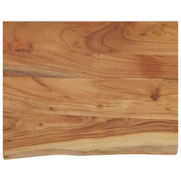 Raft perete 50x40x2,5 cm dreptunghiular lemn acacia margine vie - Img 2