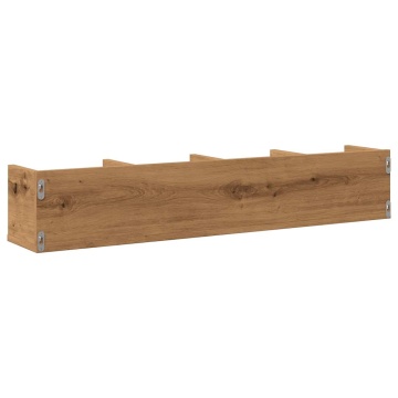 Raft perete CD-uri stejar artizanal 100x18x18 cm lemn prelucrat - Img 5