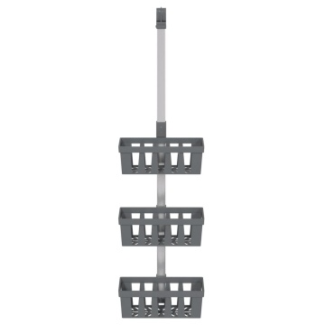 Raft suspendat pentru duș 30x15x(67-105) cm aluminiu - Img 3