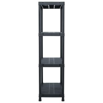 Rafturi de depozitare, 5 buc. negru, 60 x 30 x 138 cm plastic - Img 4