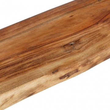 Rafturi de perete, 2 buc., 110x20x18 cm, lemn masiv de acacia - Img 5