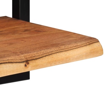 Rafturi de perete 2 buc. 25x25x35 cm lemn masiv acacia/oțel - Img 6