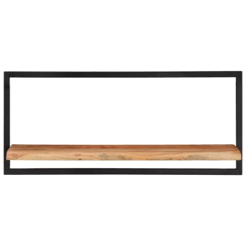 Rafturi de perete 2 buc. 80x25x35 cm lemn masiv acacia/oțel - Img 2