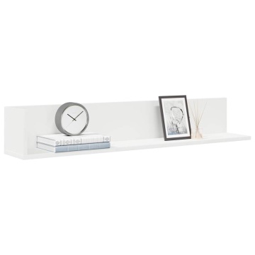 Rafturi de perete 2 buc., alb, 100x16,5x16,5 cm, lemn prelucrat - Img 1