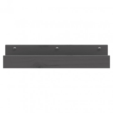 Rafturi de perete, 2 buc., gri, 50x12x9 cm, lemn masiv de pin - Img 4