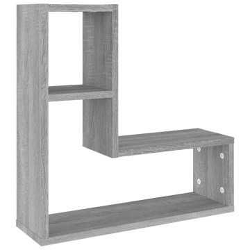 Rafturi de perete, 2 buc., gri sonoma, 50x15x50 cm, lemn - Img 4