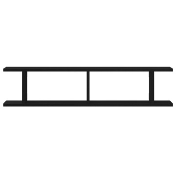Rafturi de perete 2 buc Stejar negru 90x18x20 cm Lemn prelucrat - Img 5