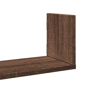 Rafturi de perete 3 buc. stejar maro 58x18x18 cm lemn prelucrat - Img 6