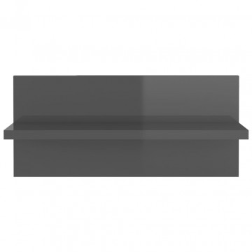 Rafturi de perete, 4 buc., gri extralucios, 40x11,5x18 cm, PAL - Img 5