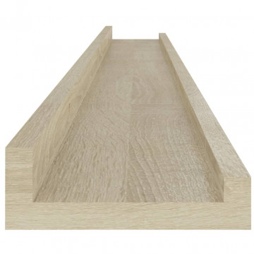 Rafturi de perete, 4 buc., stejar sonoma, 100x9x3 cm - Img 7
