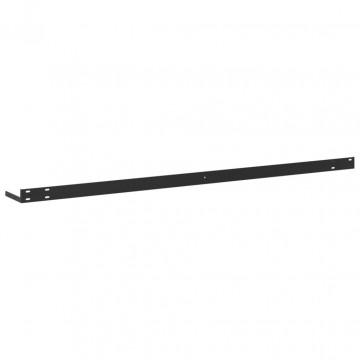 Rafturi perete suspendate 2 buc. gri beton 120x23,5x3,8 cm MDF - Img 6