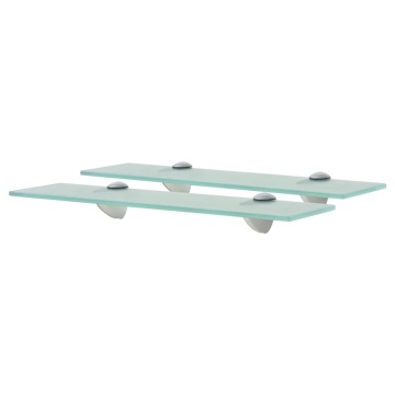 Rafturi suspendate, 2 buc,. 40 x 10 cm, sticlă, 8 mm - Img 1