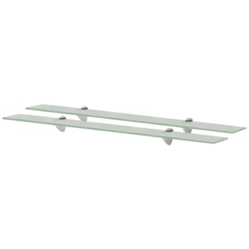 Rafturi suspendate, 2 buc., 90 x 20 cm, sticlă, 8 mm - Img 1