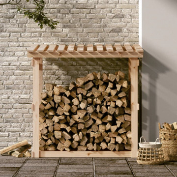 Rastel pentru lemne de foc, 108x64,5x109 cm, lemn masiv pin - Img 3
