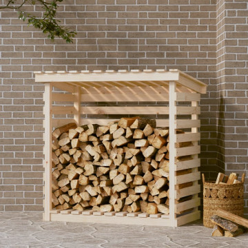 Rastel pentru lemne de foc, 108x73x108 cm, lemn masiv de pin - Img 1
