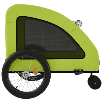 Remorcă de bicicletă animale companie, verde textil oxford/fier - Img 6