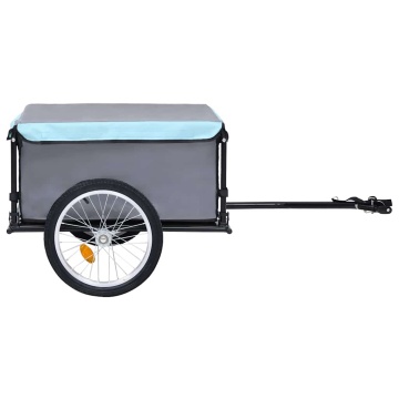 Remorcă pentru bicicletă, negru și albastru, 65 kg - Img 3