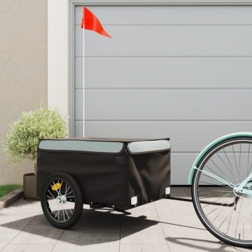 Remorcă pentru biciclete, negru și gri, 45 kg, fier - Img 1