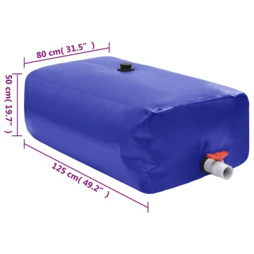Rezervor de apă cu robinet, pliabil, 500 L, PVC - Img 6