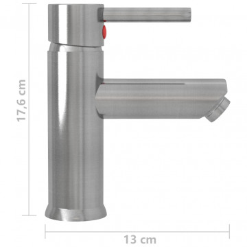 Robinet chiuvetă de baie, argintiu, 130x176 mm - Img 5