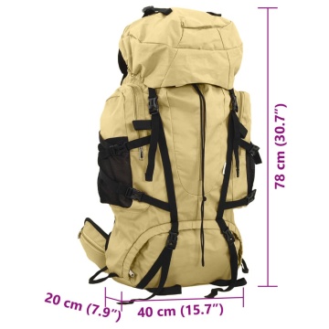 Rucsac de drumeție, kaki, 80 L, țesătură oxford - Img 7