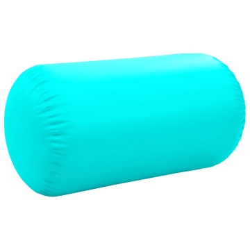 Rulou de gimnastică gonflabil cu pompă, verde, 120 x 75 cm, PVC - Img 8