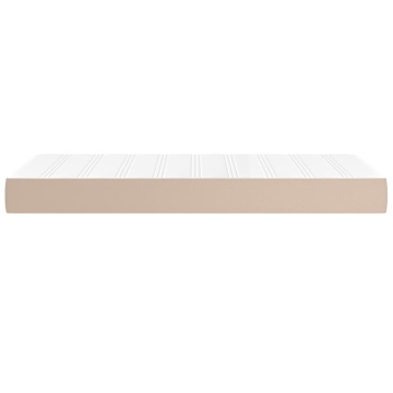 Saltea de pat cu arcuri, cappuccino, 100x200x20 cm, piele eco - Img 4