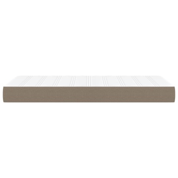 Saltea de pat cu arcuri, gri taupe, 80x200x20 cm, textil - Img 4