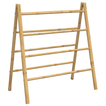 Scară dublă pentru prosoape cu 4 trepte, 90x50x100 cm, bambus - Img 6