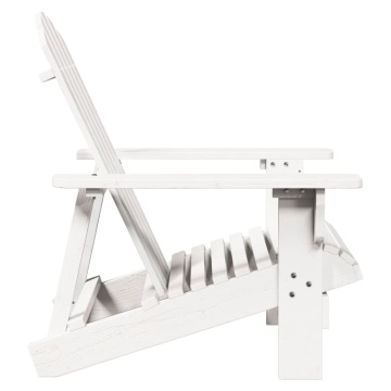 Scaun Adirondack, alb, 69x85x90,5 cm, lemn masiv de brad - Img 4