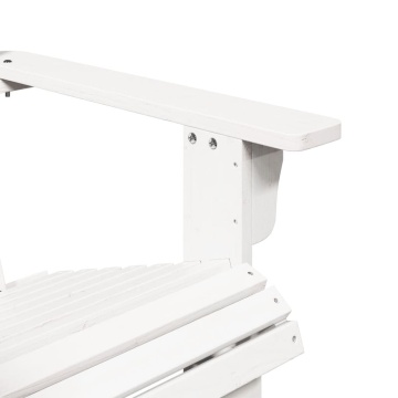 Scaun Adirondack, alb, 69x85x90,5 cm, lemn masiv de brad - Img 5