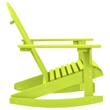 Scaun balansoar de grădină Adirondack, verde, lemn masiv brad - Img 3