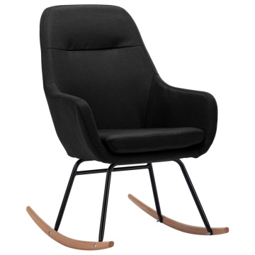 Scaun balansoar, negru, material textil - Img 2