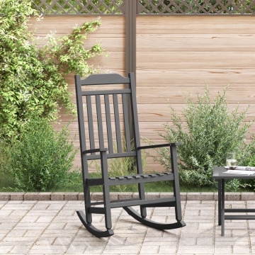 scaun balansoar pentru grădină Negru 65x84x114 cm HDPE - Img 1