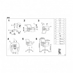 Scaun birou copii HM Ibis Butterfly - Img 2