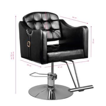 Scaun coafura sistem par 0-90 negru - Img 5