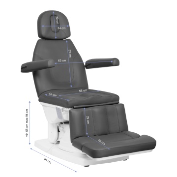 Scaun Cosmetic Electro-Floor Kate 4 Strong. Gri - Img 7