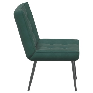 Scaun de relaxare Verde închis 64x74x84 cm catifea - Img 8