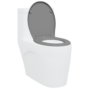 Scaun de toaletă cu eliberare rapidă cu închidere lentă Duroplast Gri - Img 3