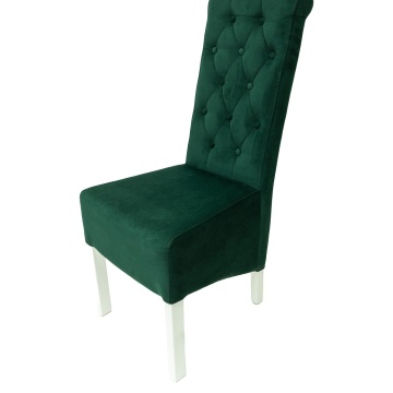 Scaun din lemn masiv de fag tapitat cu stofa t14 s99, verde - Img 1