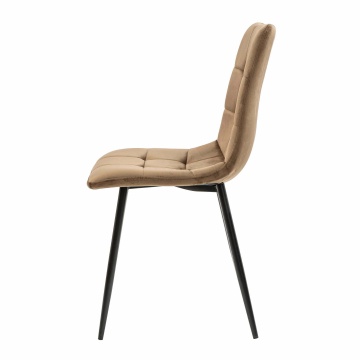 Scaun living, tapitat cu stofa, s-155, maro - Img 4