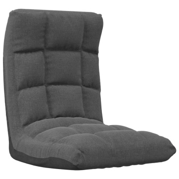 Scaun pliabil de podea, gri închis, textil - Img 2
