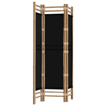 Separator de cameră pliabil cu 3 panouri 120 cm bambus și pânză - Img 8
