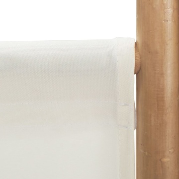 Separator de cameră pliabil cu 5 panouri 200 cm bambus și pânză - Img 7